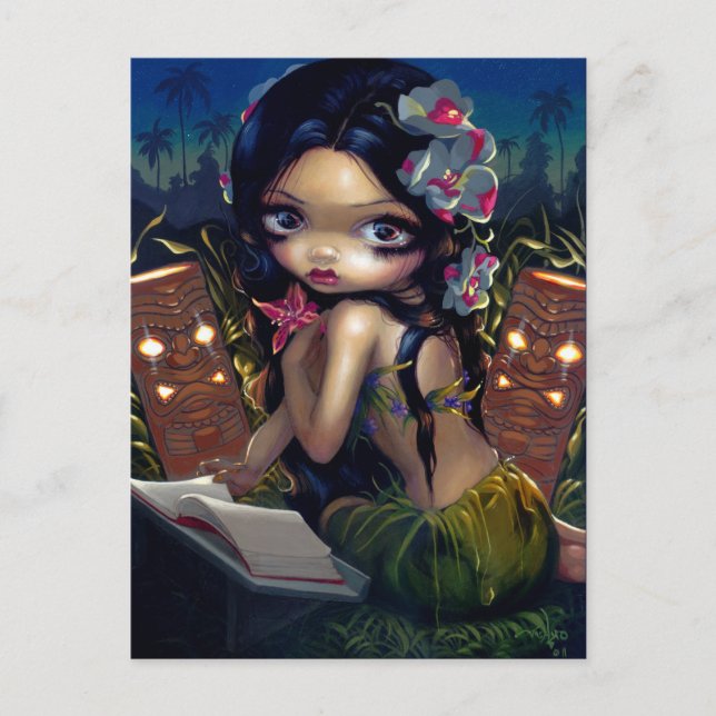Postkarte "Amara and the Book" (Vorderseite)
