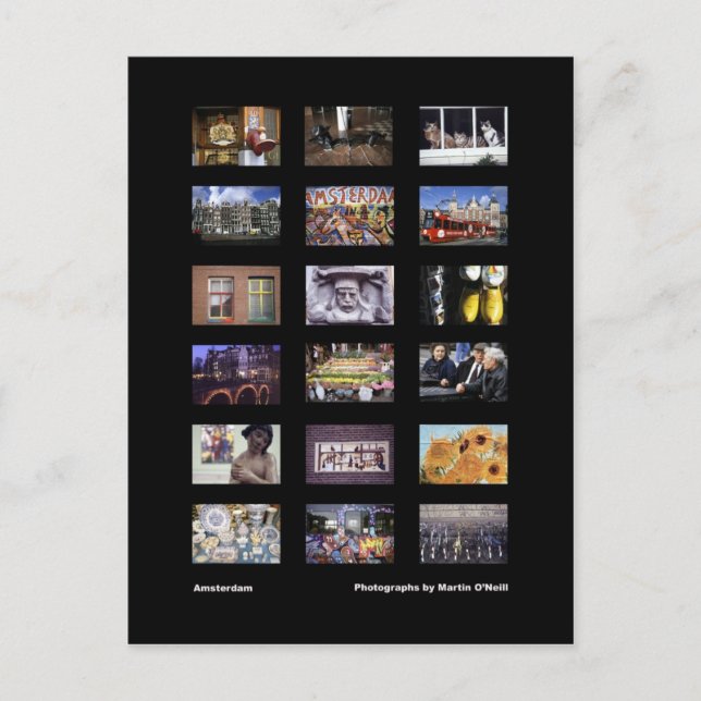Postkarte Amsterdam (Vorderseite)