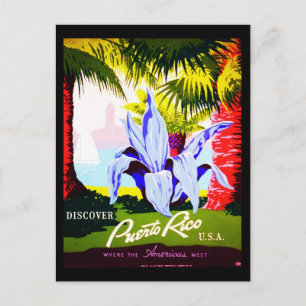 Postkarte-Antik Reise-Puerto Rico 2 Postkarte
