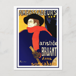 Postkarte: Aristide Bruant von Toulouse-Lautrec Postkarte