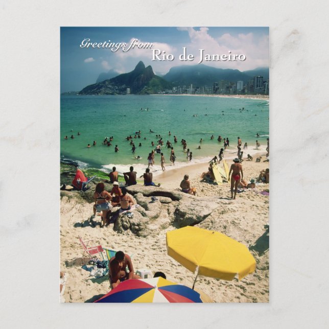 Postkarte "Arpoador Beach, Rio de Janeiro" (Vorderseite)