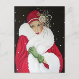 Postkarte - Art Deco 1930 Weihnachtsgrüße