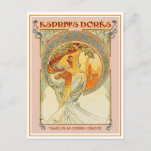 Postkarte - Art Nouveau Esprits Dores