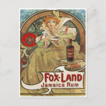 Postkarte - Art Nouveau Jamicce Rum