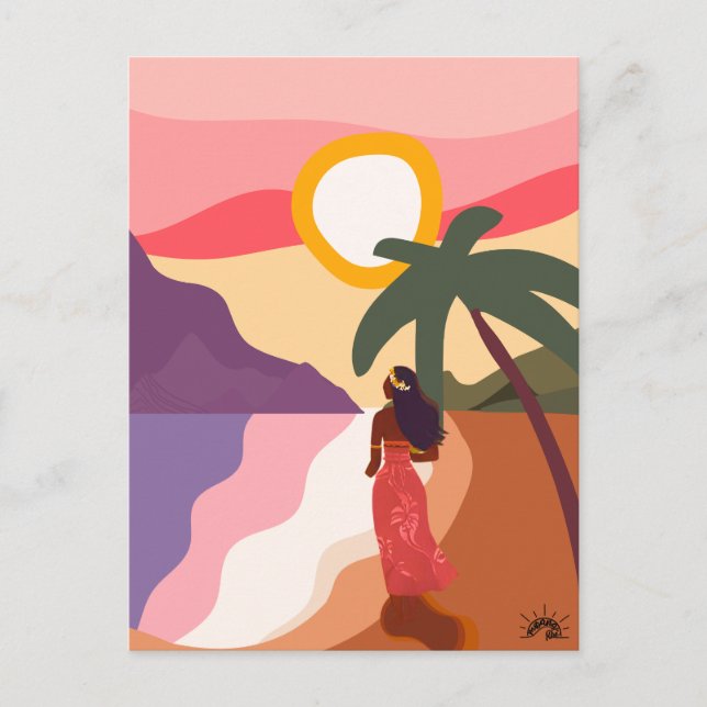 Postkarte Art Tahiti (Vorderseite)