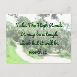 Postkarte auf hoher Straße Motivierend