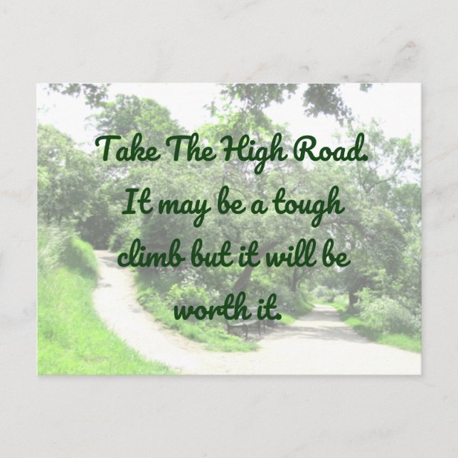 Postkarte auf hoher Straße Motivierend (Vorderseite)