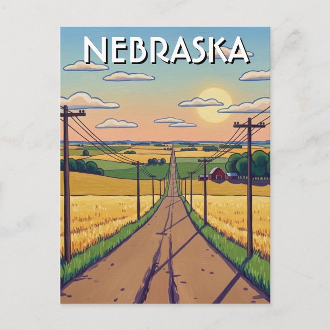Postkarte aus Nebraska (Vorderseite)