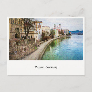 Postkarte aus Passau, Deutschland