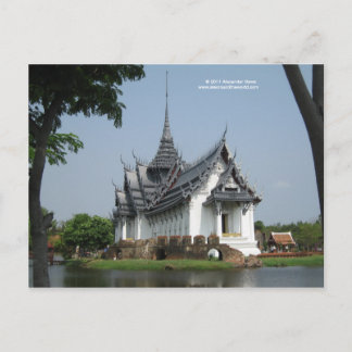 Postkarte aus Thailand mit Bild des Tempels