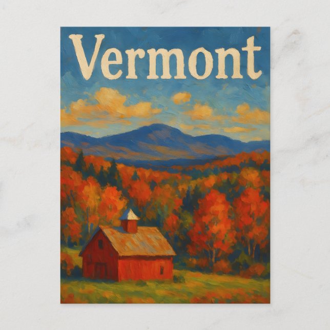 Postkarte aus Vermont (Vorderseite)