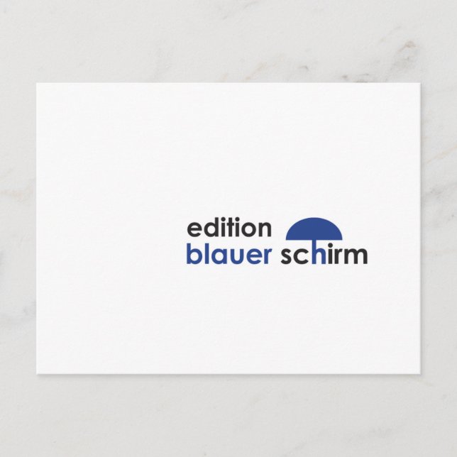 Postkarte - Ausgabe Blauer Schirm (Vorderseite)