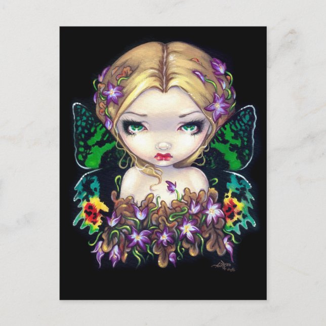 Postkarte "Autumn Crocus Fairy" (Vorderseite)