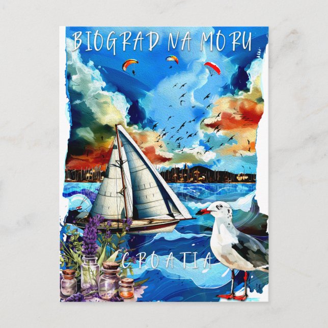 Postkarte - Biograd na Moru (Vorderseite)