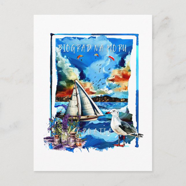 Postkarte - Biograd na Moru (Vorderseite)