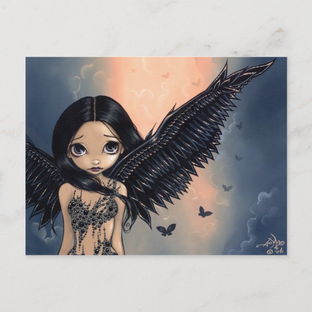 Postkarte "Black Winged Angel" (Vorderseite)