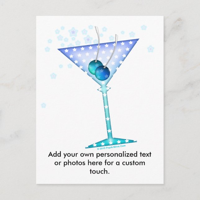 Postkarte - BLAUE MARTINI (Vorderseite)