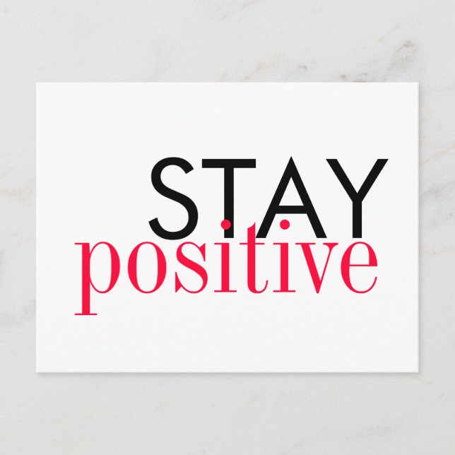 Postkarte - Bleibe positiv (Vorderseite)