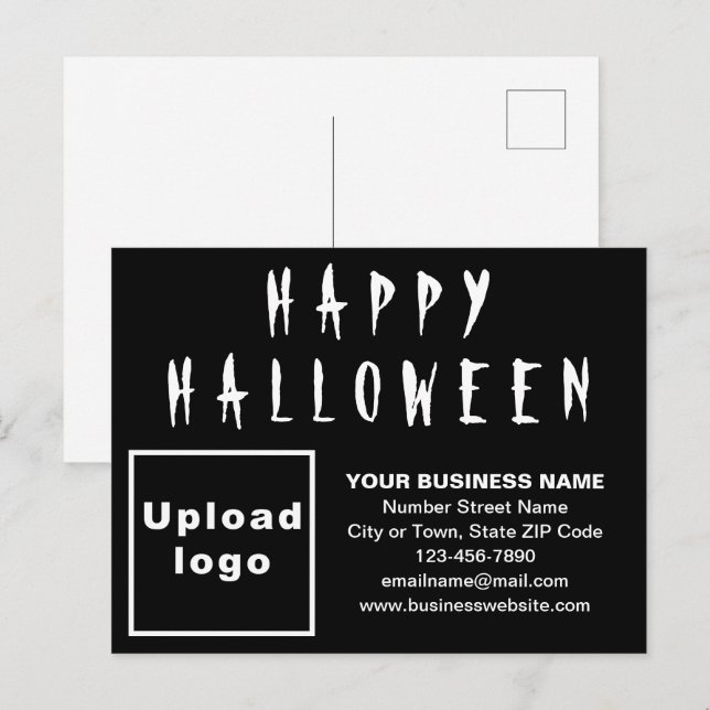 Postkarte "Business Halloween Black Holiday" (Vorne/Hinten)