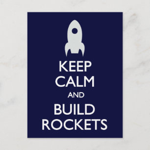 Postkarte "Calm Build Rockets" behalten