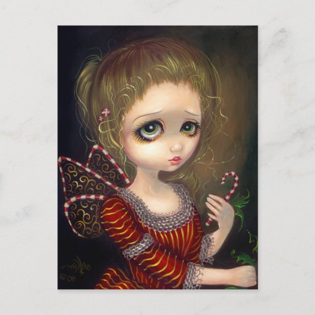 Postkarte "Candy Cane Angel" (Vorderseite)