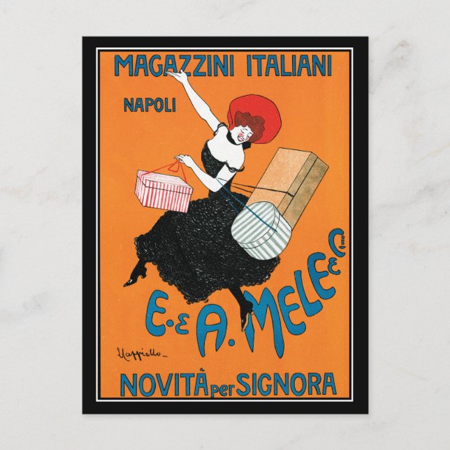 Postkarte: Cappiello - Vintag - Magazzini Italiani Postkarte (Vorderseite)