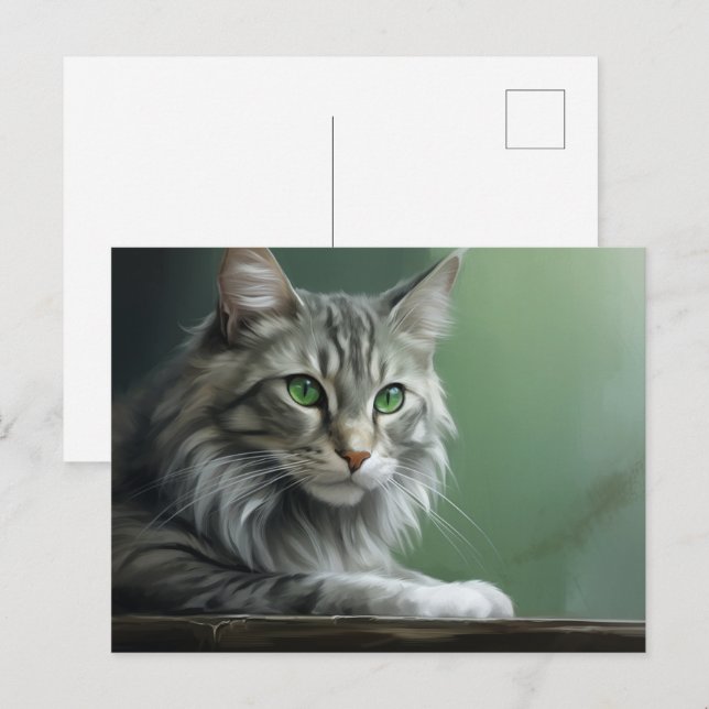 Postkarte Chat Foret 2 (Vorne/Hinten)