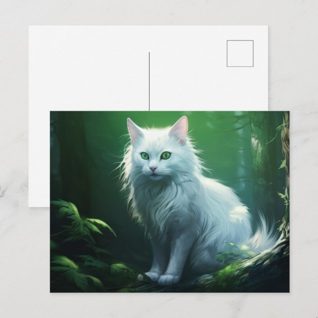 Postkarte Chat Foret 5 (Vorne/Hinten)