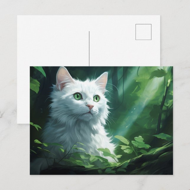 Postkarte Chat Foret 8 (Vorne/Hinten)