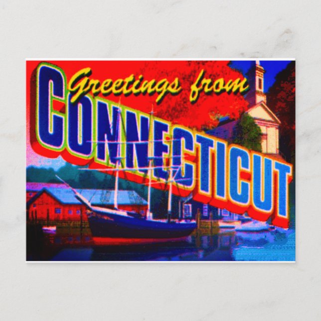 Postkarte Connecticut (Vorderseite)