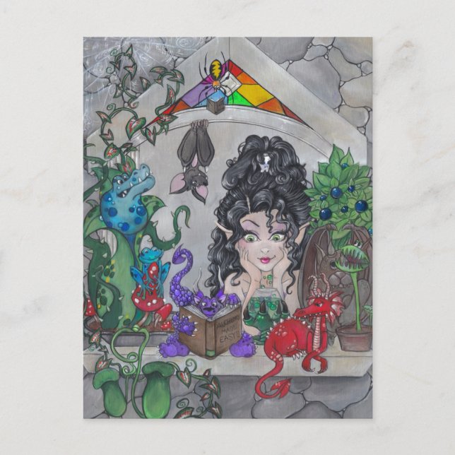 Postkarte "Das gotische Fenster" (Vorderseite)