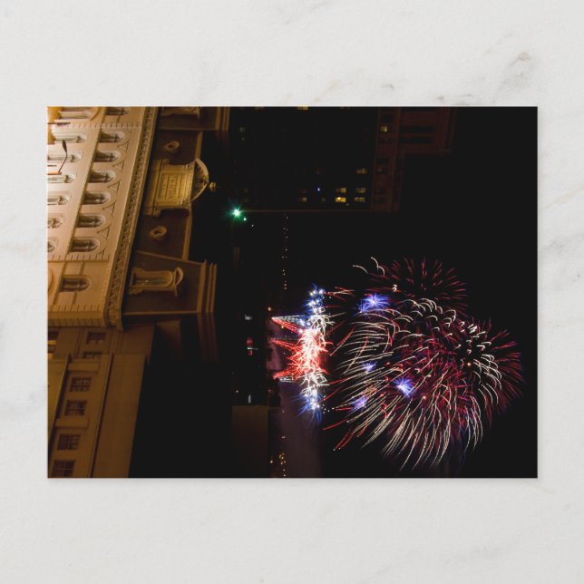 Postkarte: Dayton Fireworks (Red, White, & Blue) Postkarte (Vorderseite)