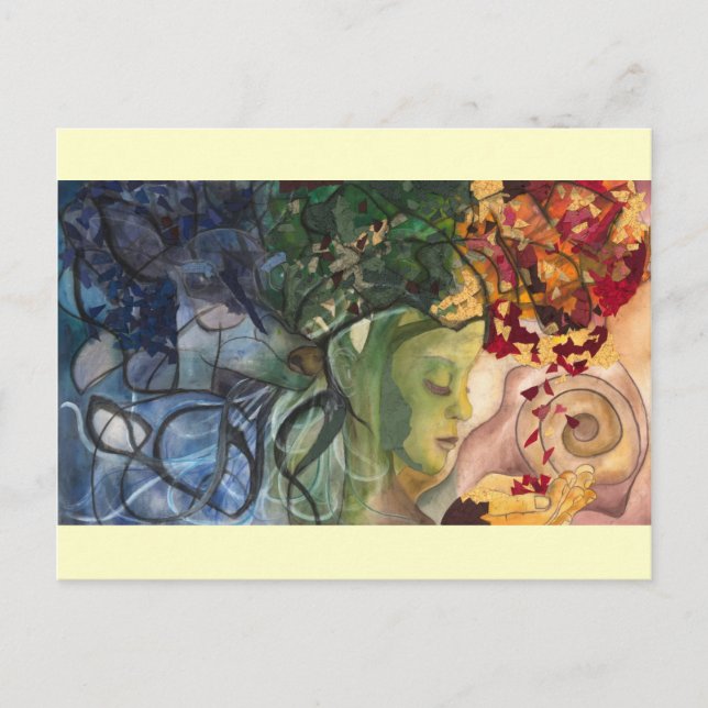 Postkarte: "Deer Woman" Postkarte (Vorderseite)