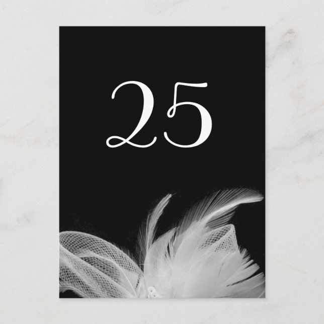 Postkarte der 1920er-Tischnummer (Vorderseite)