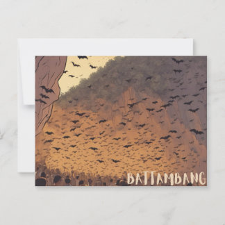 Postkarte der Battambang-Bat-Höhlen