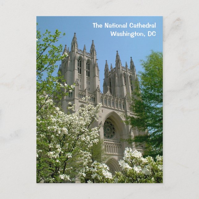 Postkarte der DC: Die Nationale Kathedrale (Vorderseite)