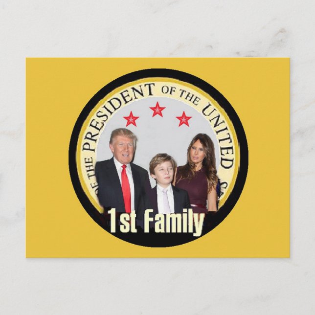 Postkarte der ersten TRUMP-Familie (Vorderseite)