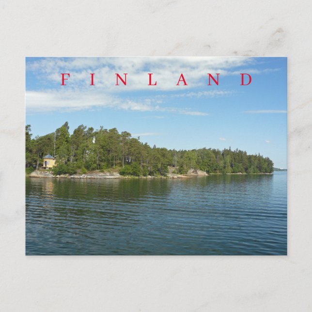Postkarte der finnischen Insel (Vorderseite)