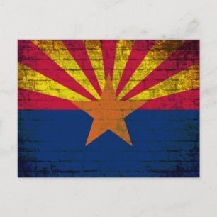 Postkarte der Flagge Arizona