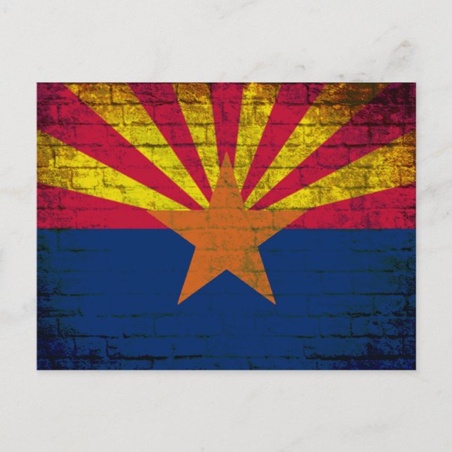 Postkarte der Flagge Arizona (Vorderseite)