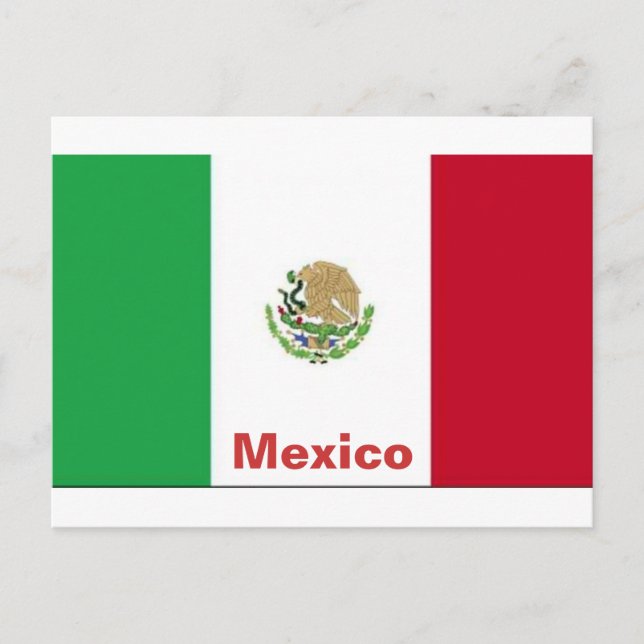Postkarte der Flagge Mexikos (Vorderseite)