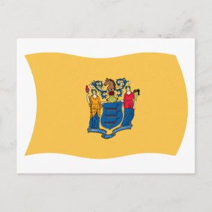 Postkarte der Flagge von New Jersey