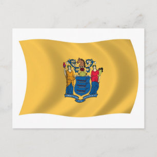 Postkarte der Flagge von New Jersey