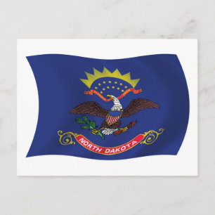 Postkarte der Flagge von North Dakota