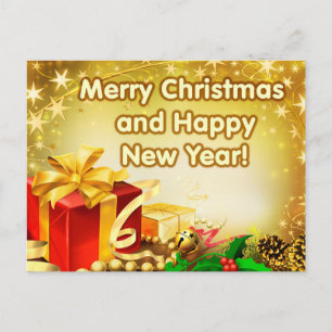 Postkarte der frohen Weihnachten und des guten