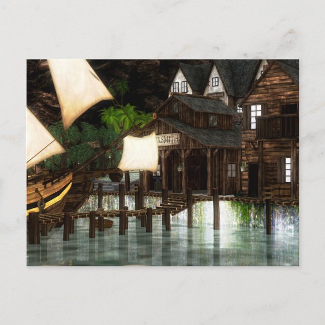 Postkarte der Geisterpiraterie (Vorderseite)