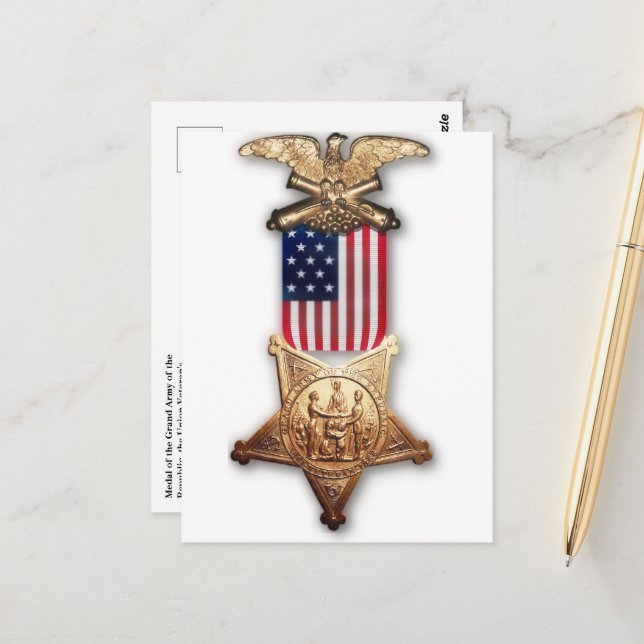 Postkarte der Großen Armee der Republik (Vorderseite/Rückseite Beispiel)