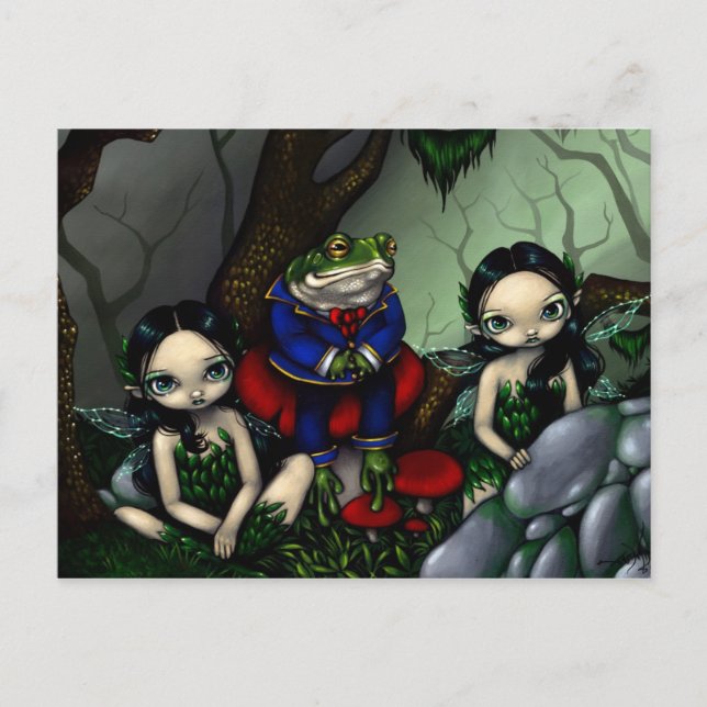 Postkarte "Der handliche Frosch" (Vorderseite)