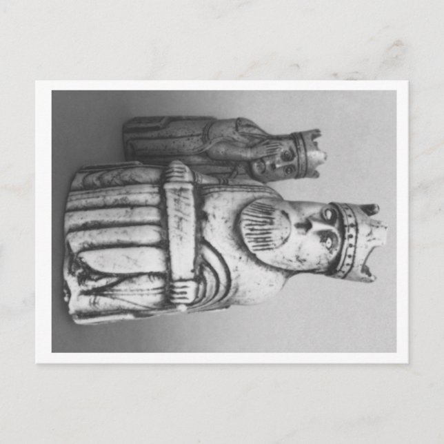 Postkarte der Insel Lewis Chessmen (Vorderseite)
