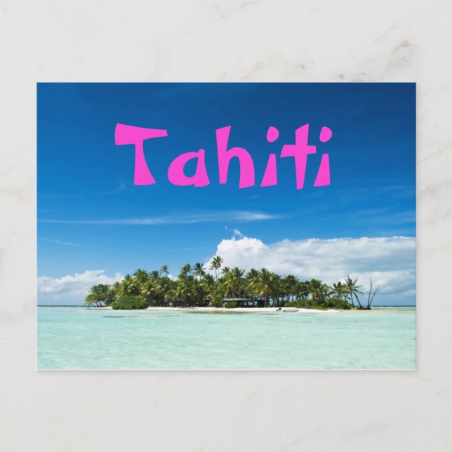 Postkarte der Insel Tahiti (Vorderseite)